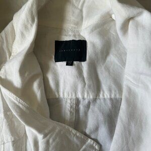 Philosophy White Linen Vest